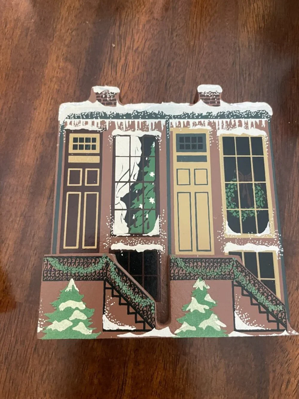 Vintage Shelia Limited Edition Wooden Hand Painted Holiday Decor House 1991!